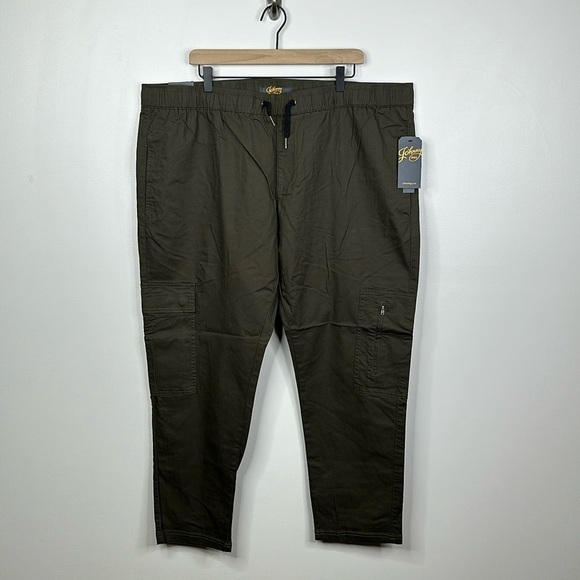 Johnny Bigg Leon Elastic Waist Cargo Pant in Khaki Green Men’s Size 46 - Picture 1 of 8